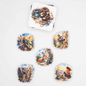 Mountain Climbers Fridge Magnet Set - 3D Printed Hiking Outdoor Gift - Belgium Handmade