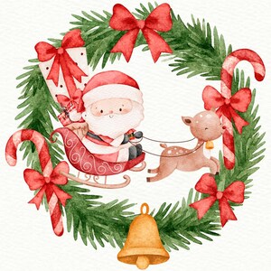 Santa Claus Wood Magnet Set | Christmas Fridge Magnets | Laser Cut Linden Wood | Wooden Holiday Decor | Flowz Belgium image 5