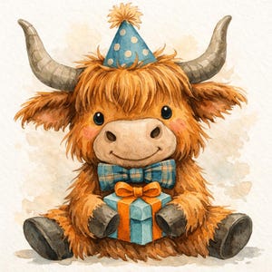 Highland Cow Fridge Magnets, Wood Magnet Set, Scottish Highlander Cattle Art, Farmhouse Decor, Handmade Gift from Belgium image 5