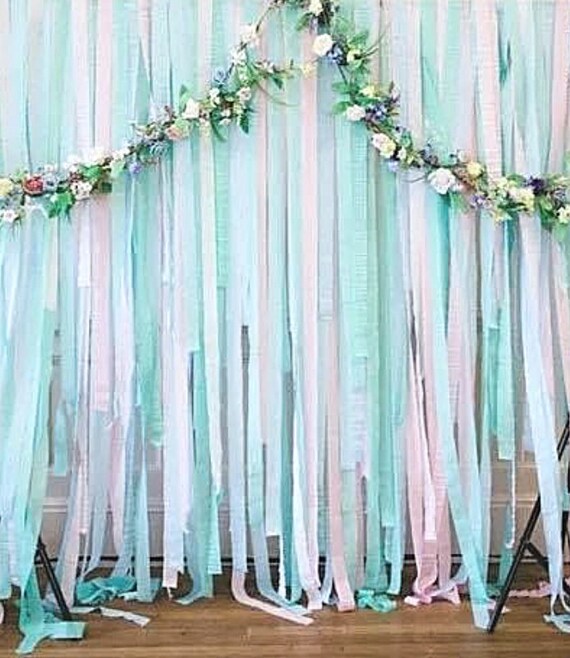 Backdrop Crepe Paper Photo Background Birthday Party