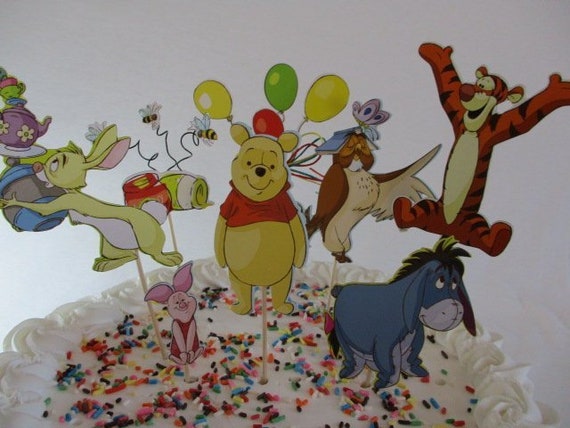 Winnie The Pooh Party Decorations Cake Decorating Set Cupcake Etsy