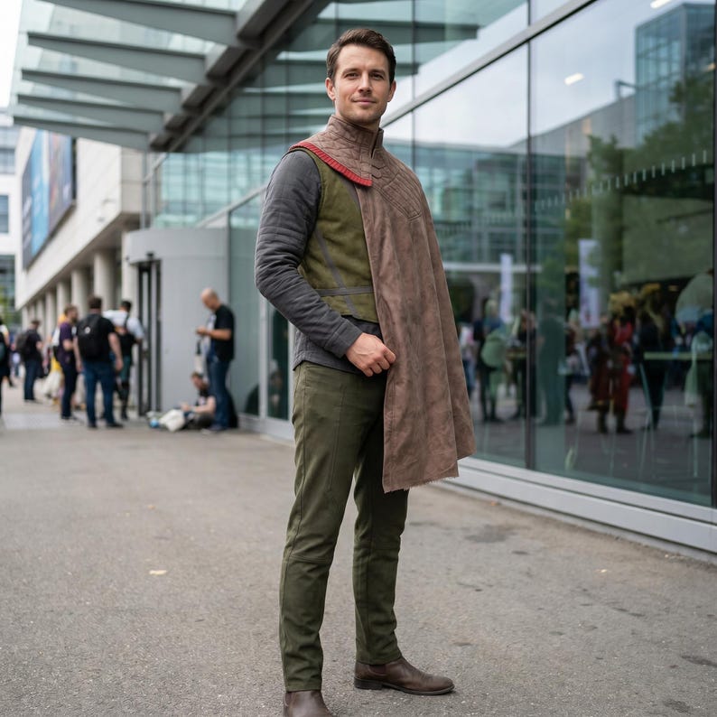 Resistance Officer Cosplay-kostym | Mandalorian-inspirerad rebellsoldatuniform | Anpassad handgjord Star Wars Galactic Warrior-kostym komplett set bild 1