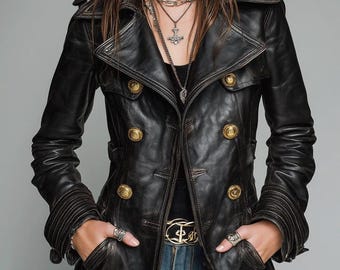 Vintage Napoleon Leather Jacket | Size S - Etsy