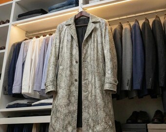Resident Evil Inspiriert Duster Cosplay Kostüm - Victor Gideon Krokodil Textur Echtleder Trenchcoat