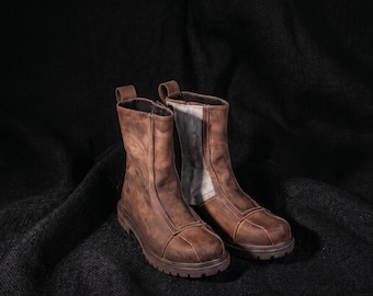 Star Wars Mandalorian leren laarzen, mandoschoenen, Din Djarin-laarzen voor cosplay.