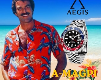 Magnum PI homage A-MAGPI Dive Watch - Sapphire Crystal, Ronda 515