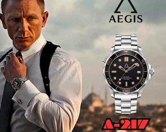 James Bond homage Dive Watch - Sapphire Crystal, NH35 Automatic