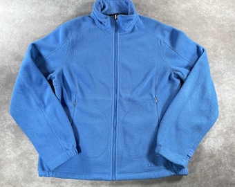 Vintage L.L. Bean Embroidered Logo Blue Soft Cozy Full Zip Sweater
