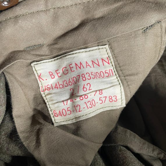 激レア！k. begemann pants 1960年代西ドイツ軍 1962 West German Army Wool Field Trousers Pants Olive… - Gem