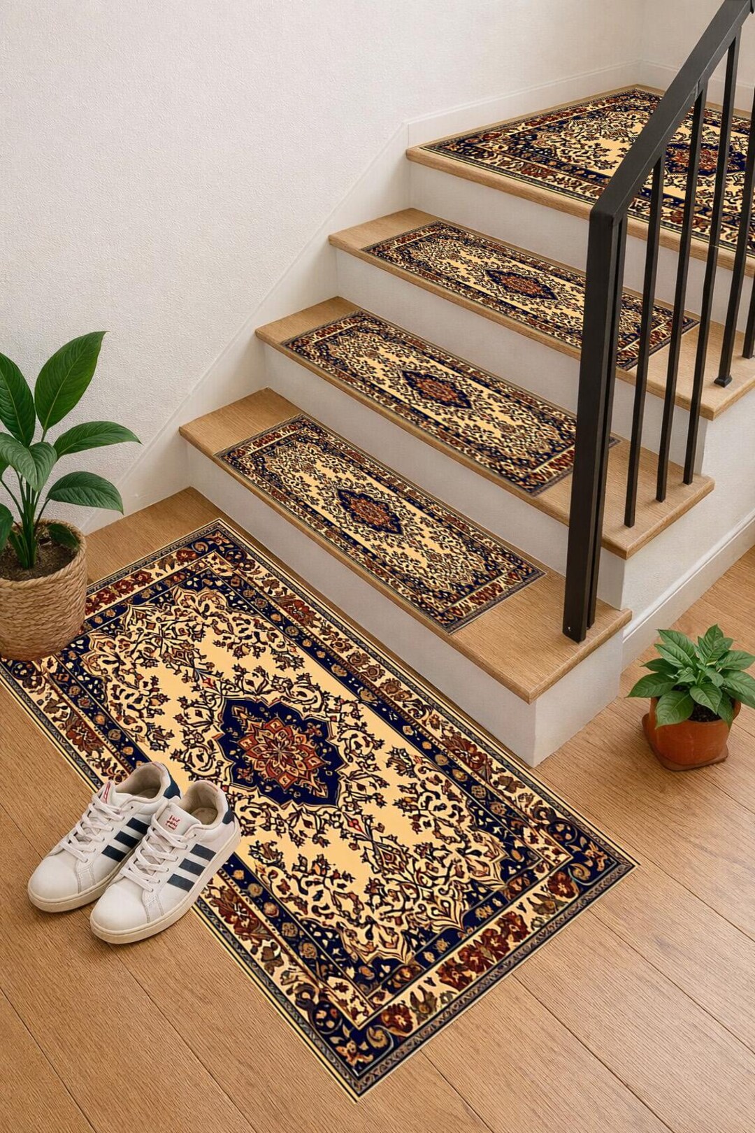 Staircase Rug Designs Elegant Digital Printed Stair Rug Non Slip Soft Carpet for Living Room ...
