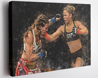 Ronda Rousey vs Miesha Tate UFC Canvas – MMA Gym Wall Art