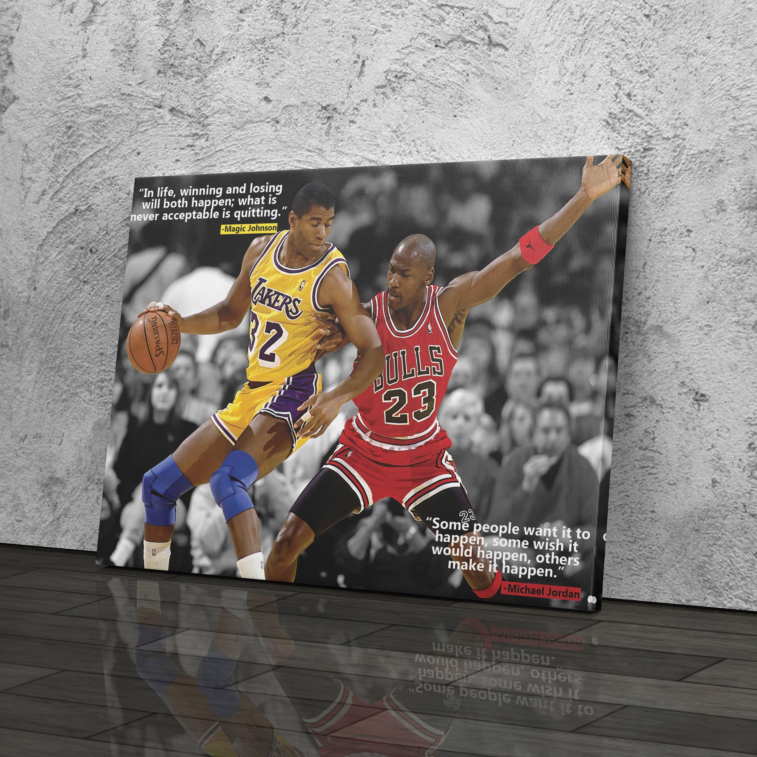 Michael Jordan and Magic Johnson Poster - Etsy