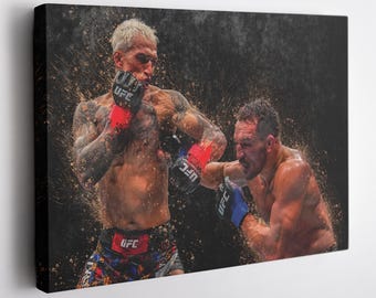Charles Oliveira vs Michael Chandler UFC Canvas Art - MMA Gym Decor
