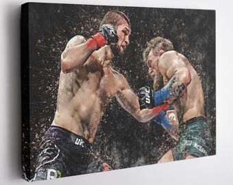 Khabib vs McGregor UFC Canvastavla – MMA-matchposter
