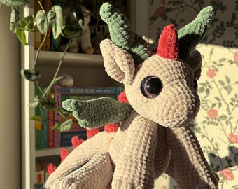 Large Crochet Dragon Plushie Handmade Amigurumi