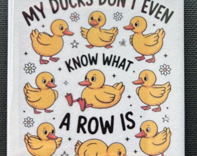 Funny Ducks in a Row Magnet