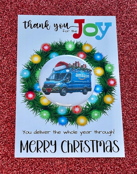 Amazon Delivery Christmas Magnet with Greeting