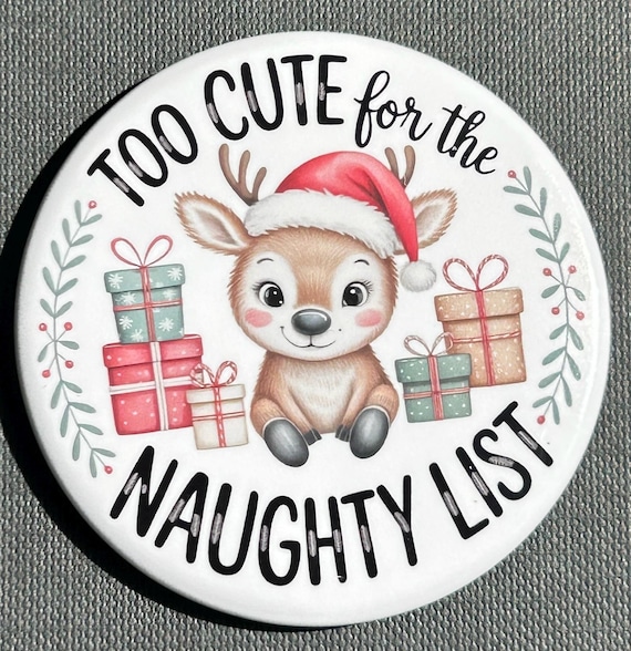 Cute Funny Reindeer Naughty List Magnet