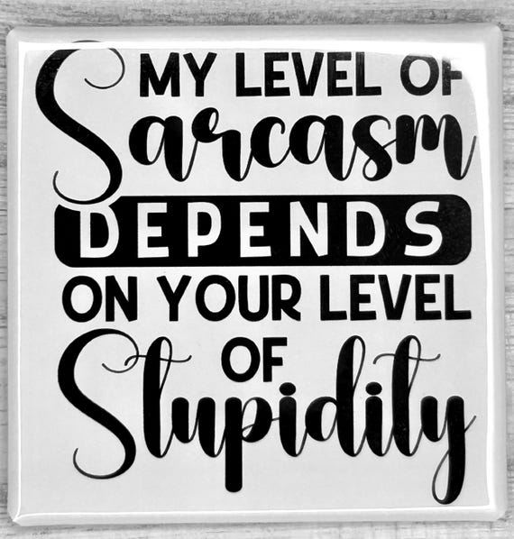 Funny Magnet "My Level Of Sarcasm Depends On Your Level Of Stupidity"