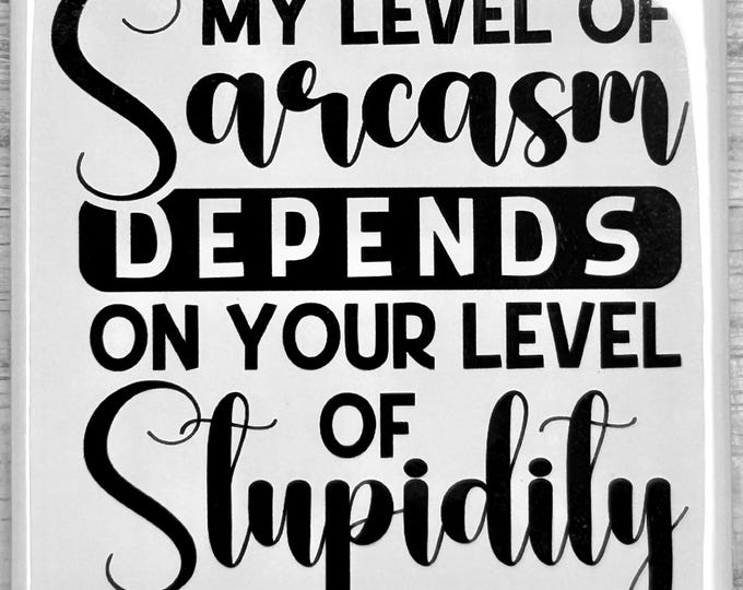 Funny Magnet "My Level Of Sarcasm Depends On Your Level Of Stupidity"