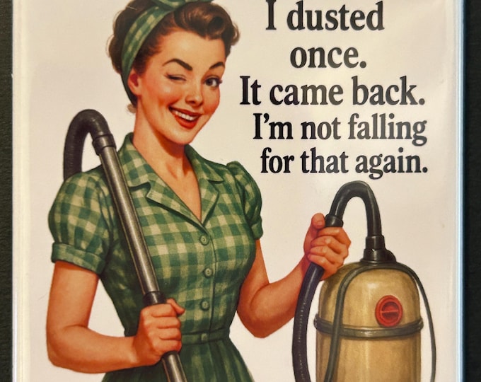 Funny Retro Housework Magnet