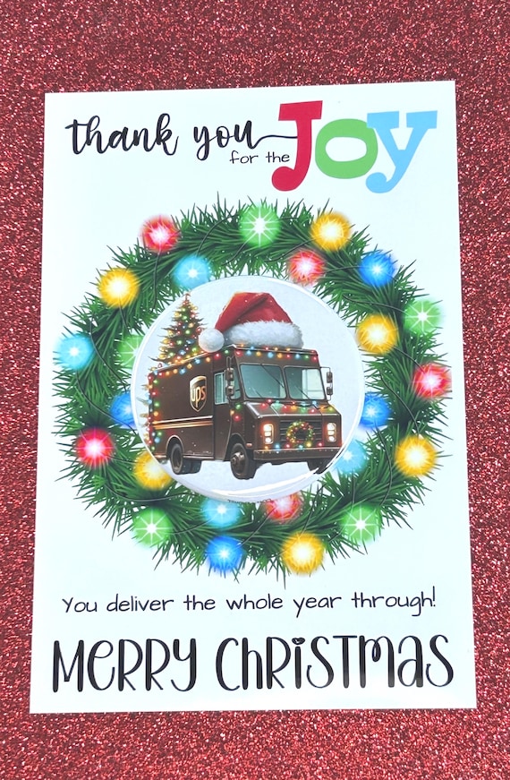 Christmas Magnet and Card for UPS Delivery Driver