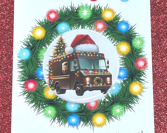 Christmas Magnet and Card for UPS Delivery Driver