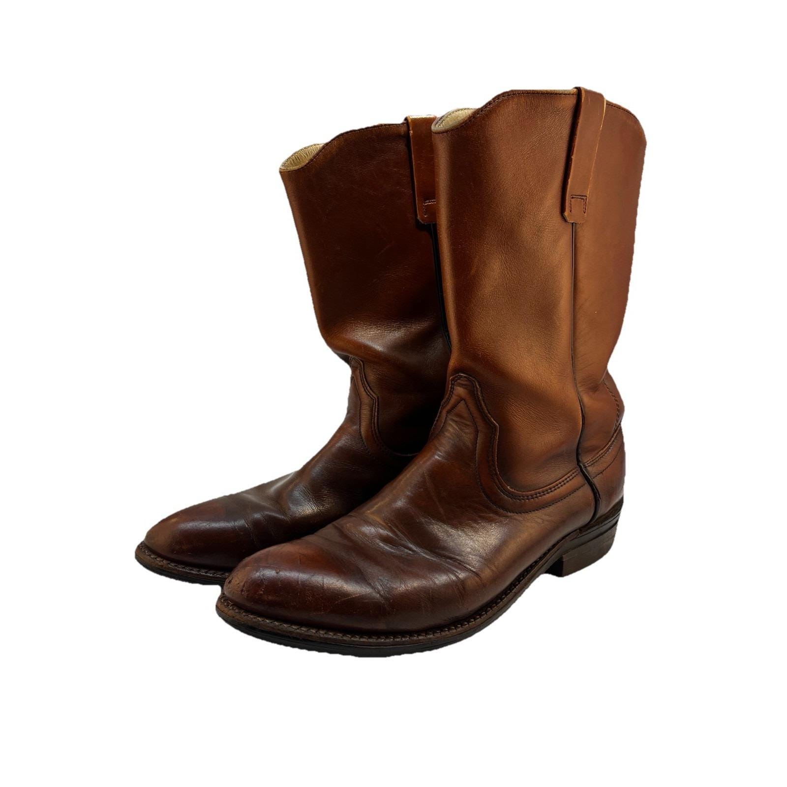 Vintage Rios of Mercedes Mens Brown Leather Western Cowboy Boots Size 10 D Introducing the new Rios of Mercedes Tan Hippo boots ? As  main image 4