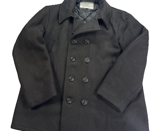 Vintage 70's Wool U.S. Navy Peacoat Size 38. - Etsy