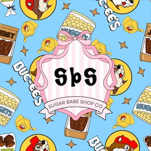 Beaver & Ball Caps Seamless File Digital Download