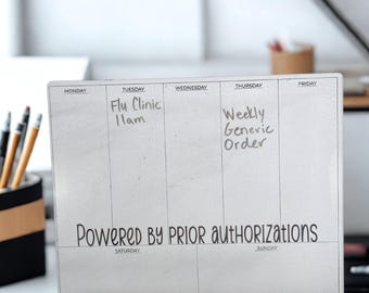 Pharmacy Themed- Desktop Dry Erase Board Planner