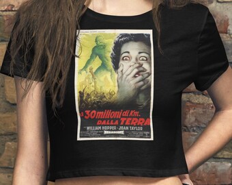 Vintage Sci-Fi Movie Crop Top: William Hopper Graphic Tee