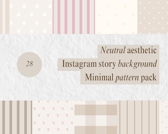 Arrière-plans neutres d'histoires Instagram | Pack de motifs minimalistes (téléchargement numérique)