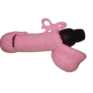 Scalda pene all'uncinetto fatto a mano – cappuccio apribile su misura