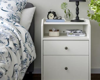Nightstand With Two Drawers Chamfered Corners Plan