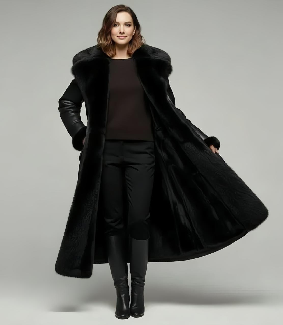 Vintage Black Long Coat - Etsy