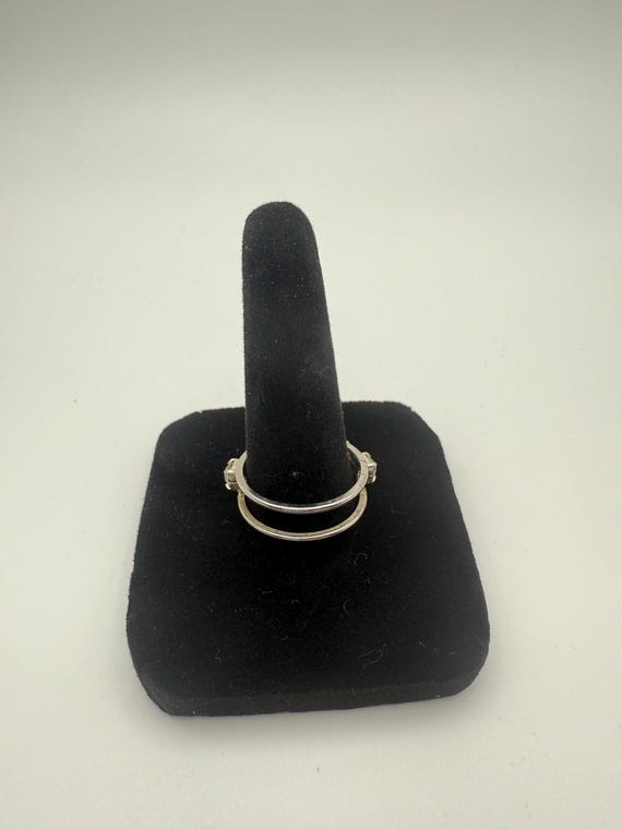 Silver Rinestone Ring Size 9 - image 3