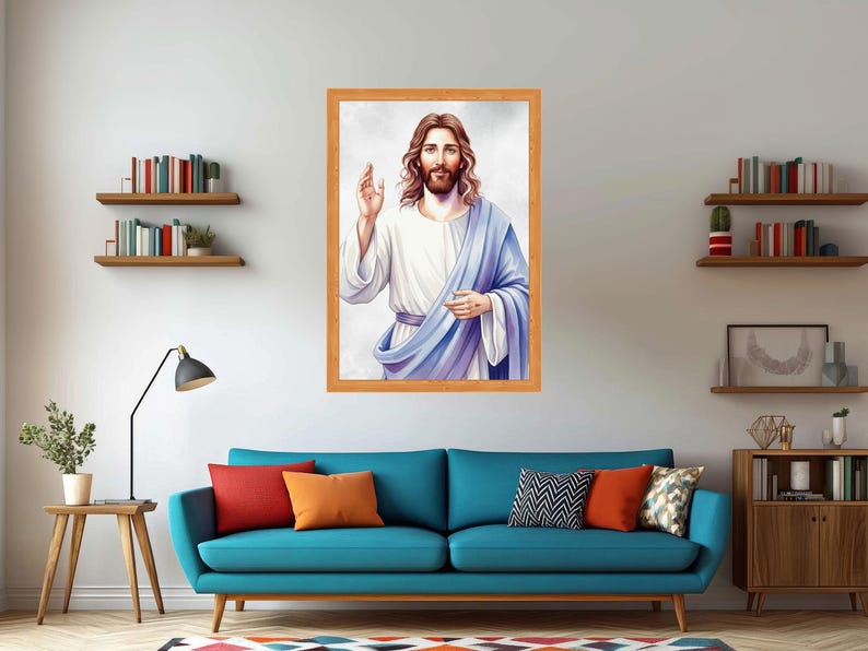 Jesus Christ Portrait Print | Christian Religious Art (digital Download ...