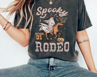 Western-Halloween-Shirt, Grusel-Rodeo-Shirt, Skelett-Cowgirl-Shirt, Halloween-Cowgirl-T-Shirt, Western-Halloween-T-Shirt, Rodeo-Halloween-Geschenk