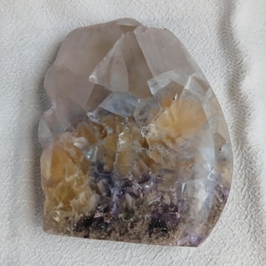 Large 1.98 lb. Illinois Flourite slab with galena, sphalerite