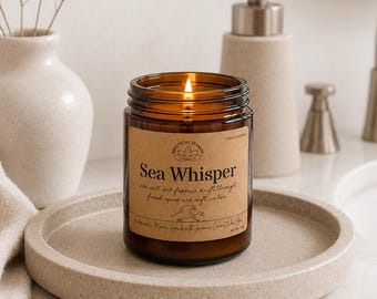 Amber Jar Candle Collection | Cozy Scented Candles | Apricot Coconut Wax | Minimalist Handmade Candles| Boho Candle