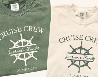 Personalized Family Cruise Shirt, Alaska 2026 Cruise Crew Tee, Matching Group Trip Comfort Colors Shirt, Custom Vacation Family Travel Gift