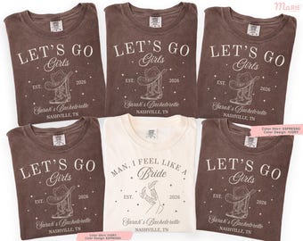 Custom Last Rodeo Bachelorette Shirt, Bach Shirt, Cowgirl Bride Tee, Let's Go Girls, Comfort Colors Bridesmaid Gift Tee
