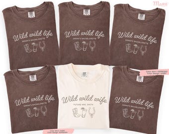 Wild Wild Wife Bachelorette Shirt, Custom Western Bach Shirts, Personalized Cowgirl Bridal Party Tee, Last Rodeo Gift