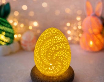 Glowing Easter egg for tealight, modern Easter table decoration, spring decoration, Easter gift, 3D printed decoration in your desired color