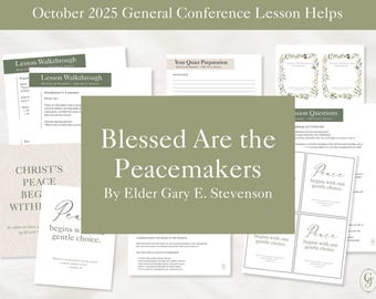 Benditos los pacificadores - Lección de la Sociedad de Socorro / Plan de lección de la Conferencia SUD / Listos para enseñar RS / Descarga instantánea
