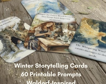 Winter Storytelling Cards | 60 Waldorf-Inspired Prompts (PDF)