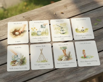 Waldorf Nature Activity Cards | Spring Outdoor Play Prompts (PDF Printable