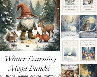 Waldorf Winter Printable Bundle | Nature Study, Calm Down Cards (PDF)
