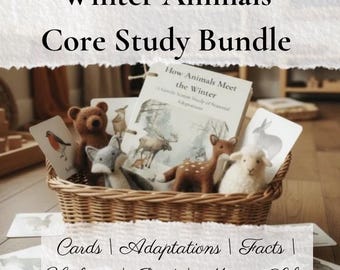 Winter Animals Core Study Bundle | Facts, Adaptations, Habitats & Birds | Waldorf-Inspired